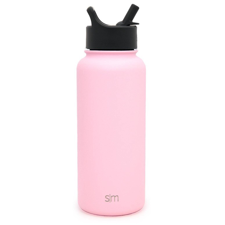 slide 1 of 3, Simple Modern 32oz Stainless Steel Summit Water Bottle with Straw Lid Summit Blush, 1 ct