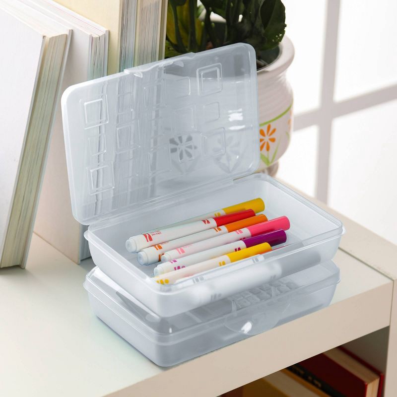 slide 2 of 4, Sterilite Pencil Box - Clear, 1 ct