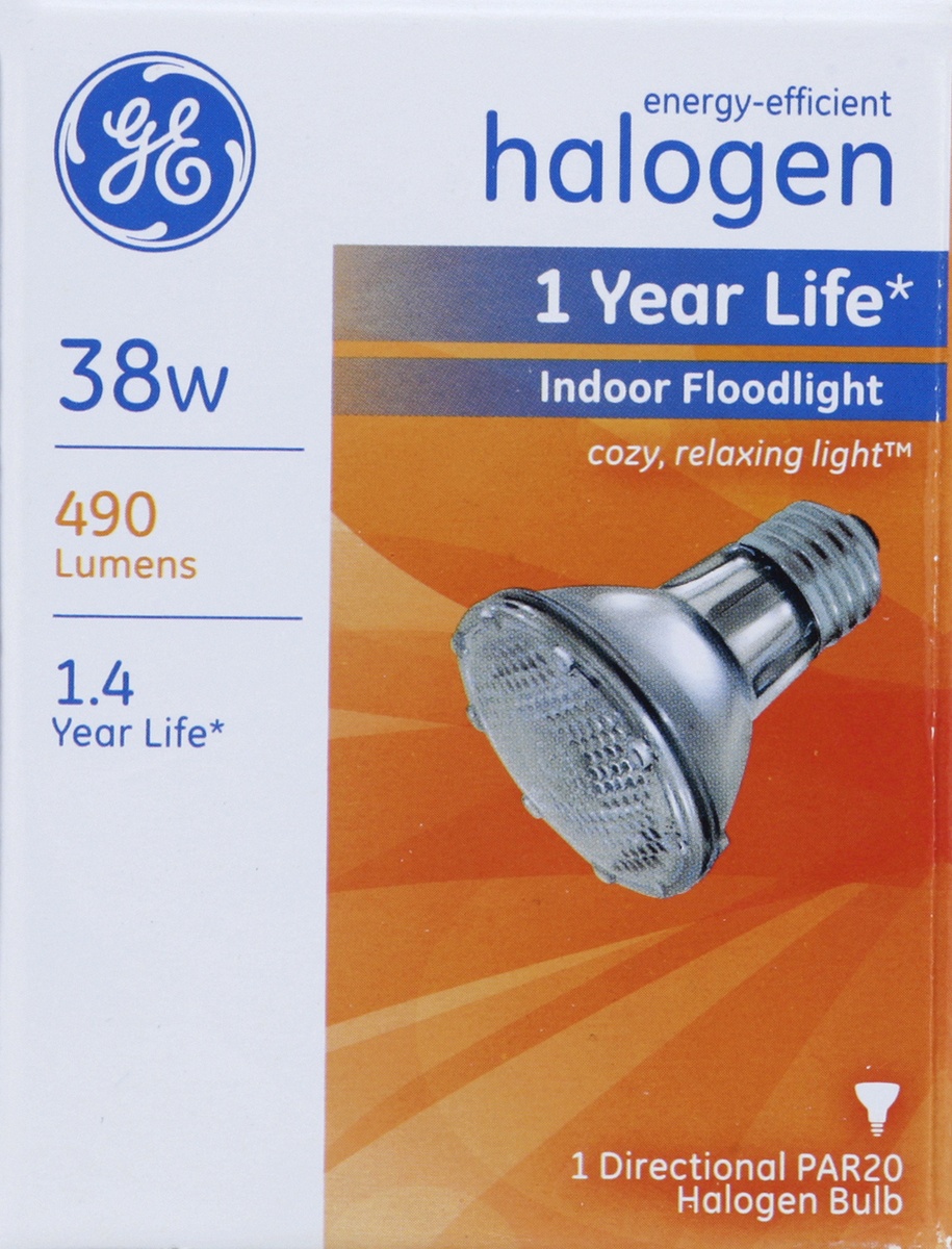 slide 4 of 4, GE 38-Watt Halogen P20 Directional Floodlight Bulb, 6 ct