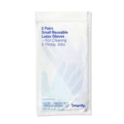Reusable Double Pack Latex Gloves - Small - Smartly™