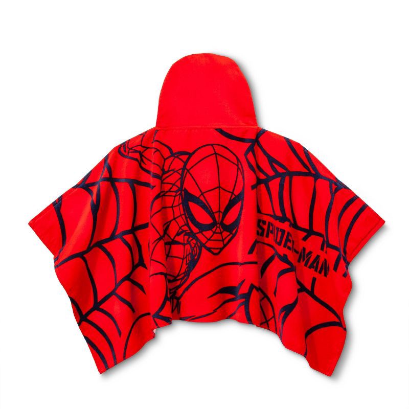 slide 2 of 3, Marvel Spider-Man Kids' Hooded Bath Towel Red, 1 ct