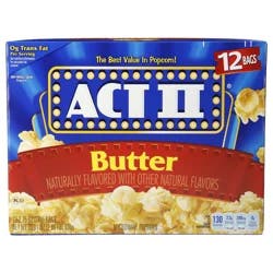 ACT II Microwave Butter Popcorn 12 - 2.75 oz Bags