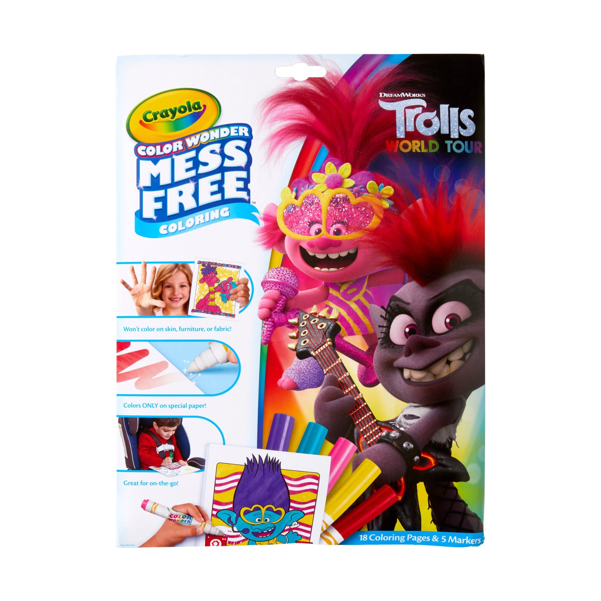 Crayola Color Wonder Trolls World Tour Coloring Pages Set 1 ct