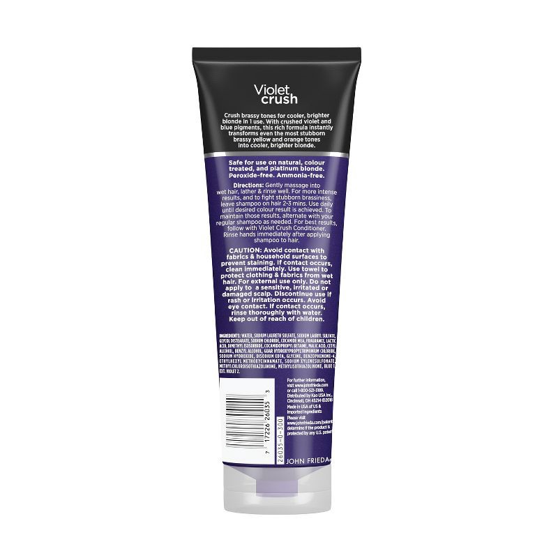 slide 2 of 4, John Frieda Violet Crush for Blondes Shampoo for Blonde Hair, Knock Out Brassy Tones Purple - 8.3 fl oz, 8.3 fl oz