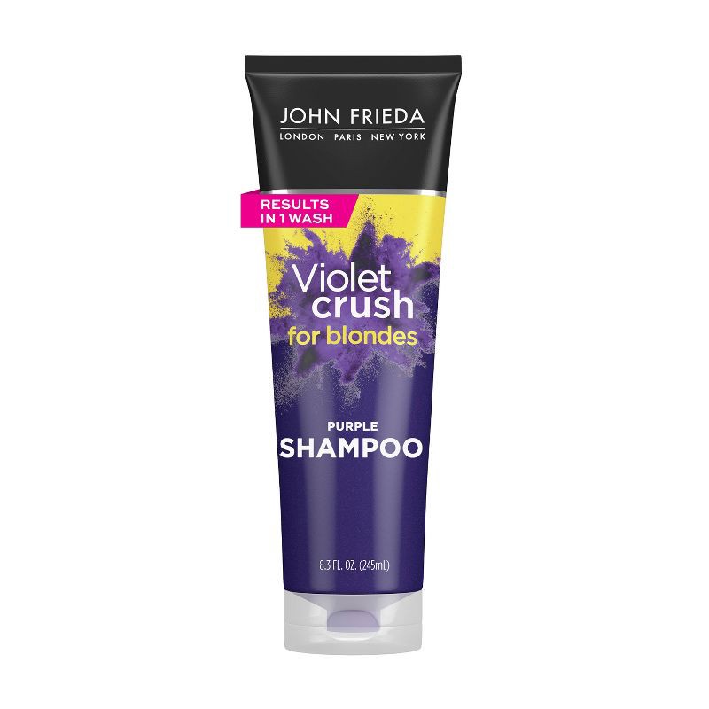 slide 1 of 9, John Frieda Violet Crush for Blondes Shampoo for Blonde Hair, Knock Out Brassy Tones Purple - 8.3 fl oz, 8.3 fl oz