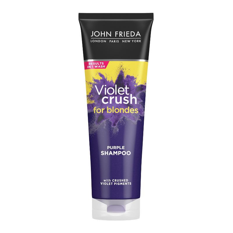 slide 1 of 4, John Frieda Violet Crush for Blondes Shampoo for Blonde Hair, Knock Out Brassy Tones Purple - 8.3 fl oz, 8.3 fl oz