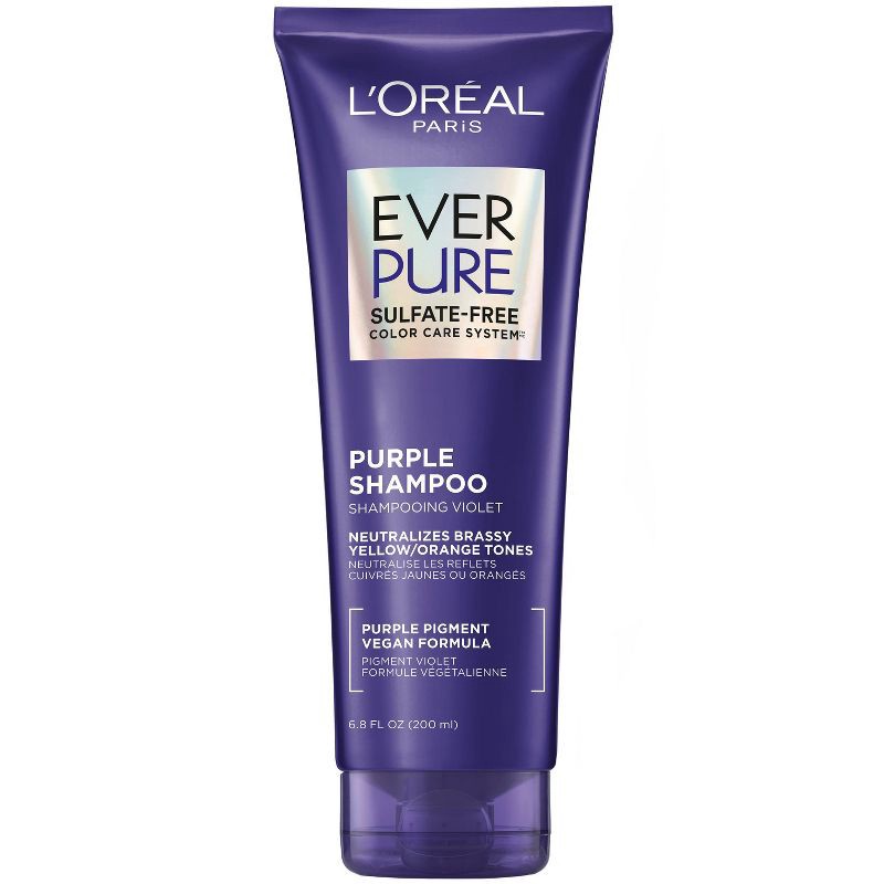 slide 1 of 10, L'Oreal Paris EverPure Sulfate Free Purple Shampoo for Colored Hair - 6.8 fl oz, 6.8 fl oz