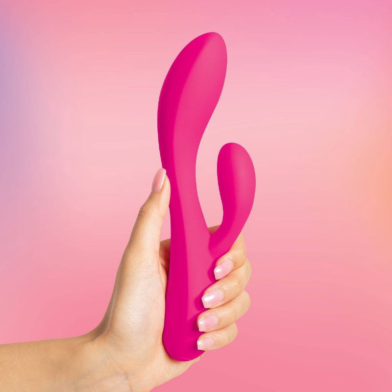 slide 4 of 11, plusOne Waterproof and Rechargeable Dual Rabbit Vibrator, 1 ct