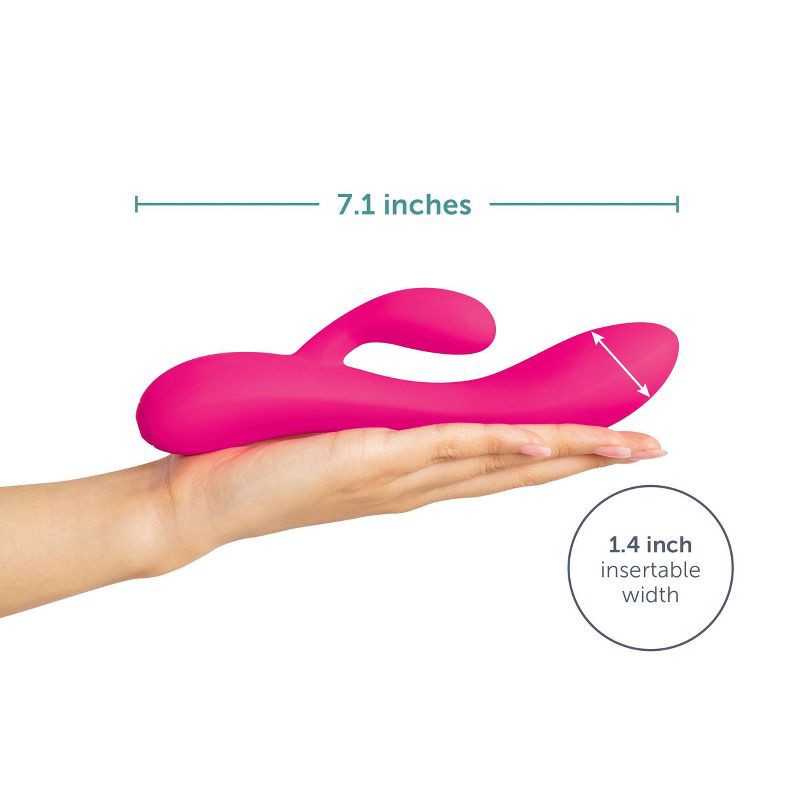 slide 5 of 11, plusOne Waterproof and Rechargeable Dual Rabbit Vibrator, 1 ct