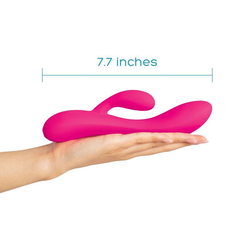 slide 9 of 11, plusOne Waterproof and Rechargeable Dual Rabbit Vibrator, 1 ct