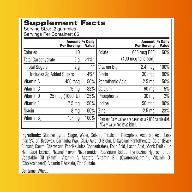 slide 8 of 8, One A Day Women's Multivitamin Gummies - 170ct, 170 ct