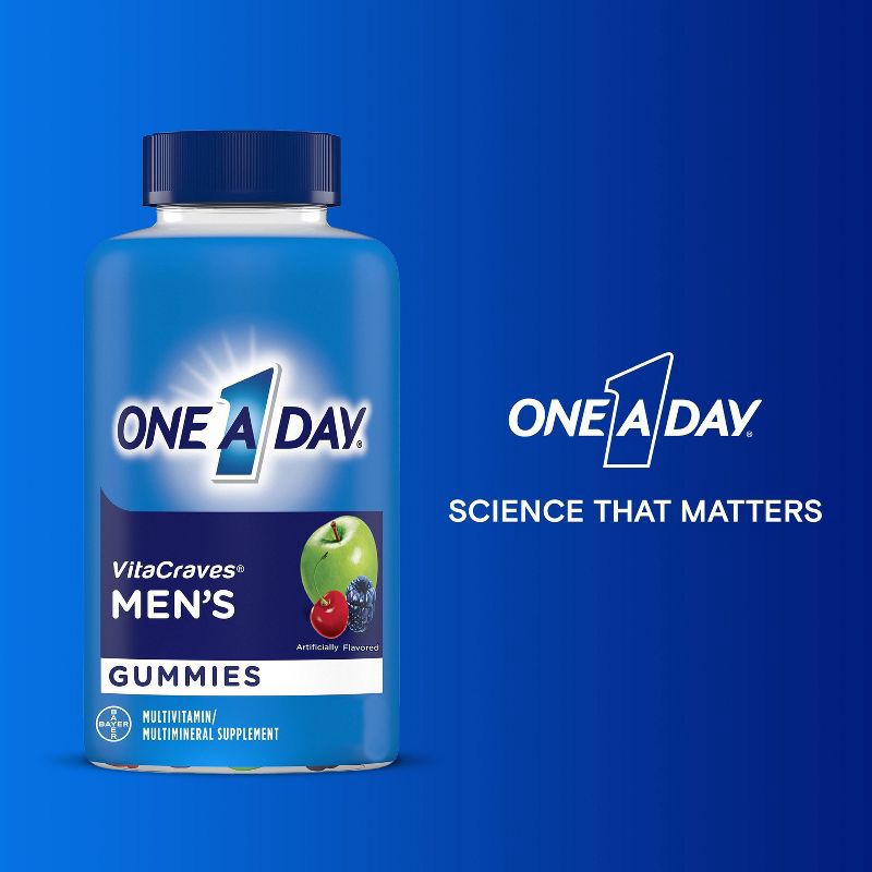 slide 4 of 8, One A Day Men's Multivitamin Gummies - 170ct, 170 ct