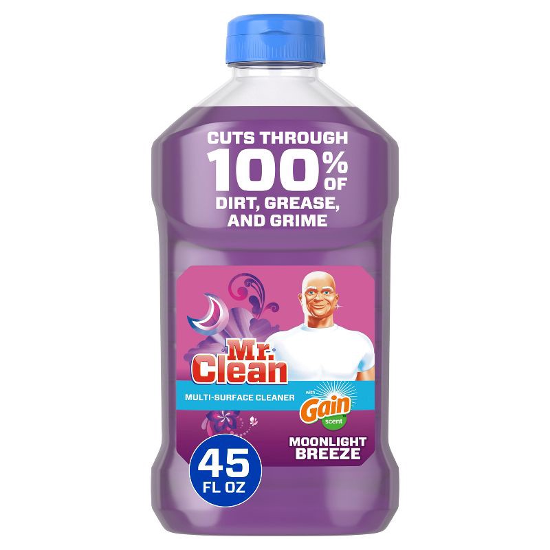 slide 1 of 1, Mr. Clean Gain Moonlight Breeze Scent Multi Surface All Purpose Cleaner - 45 fl oz, 45 fl oz