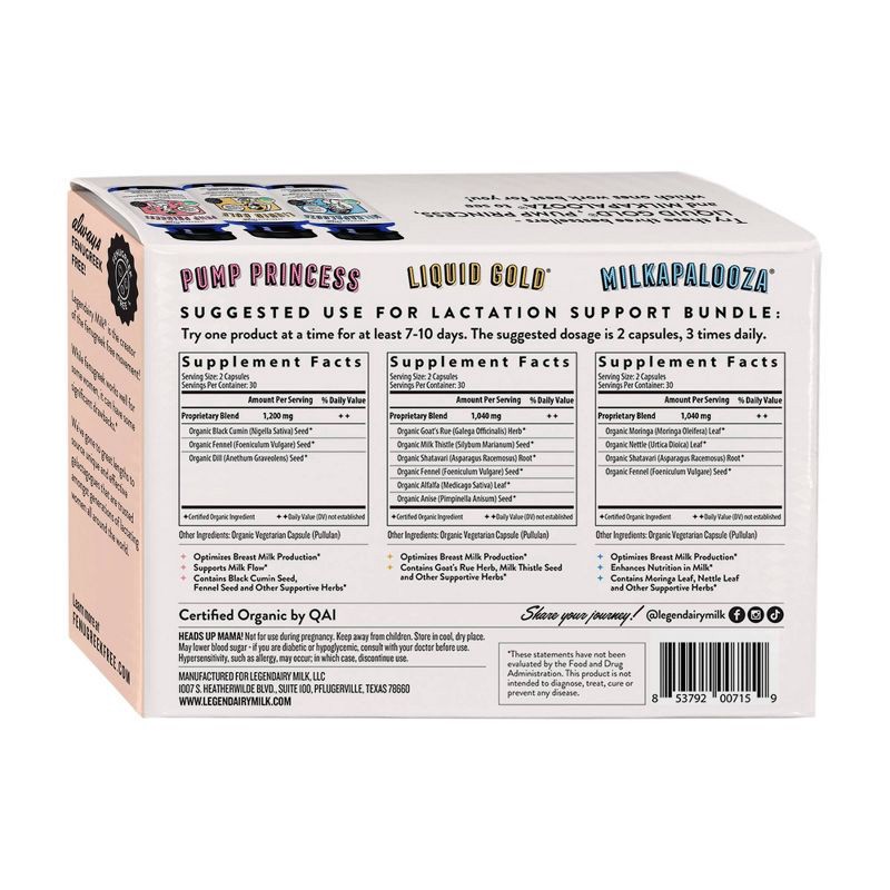 slide 2 of 6, Legendairy Milk Lactation Vegan Support Bundle - 180ct, 180 ct