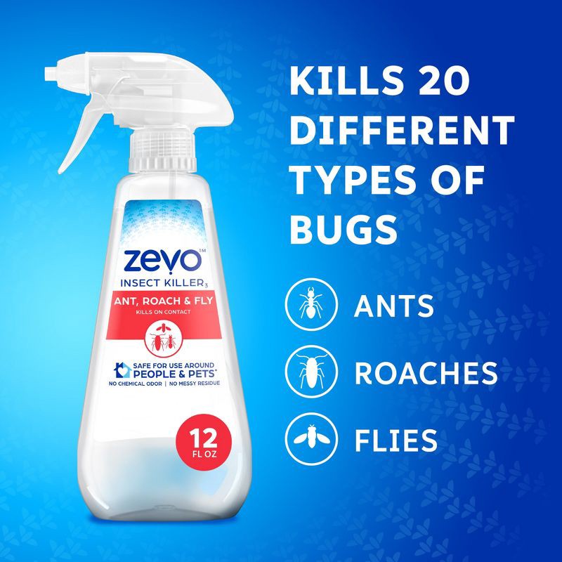 slide 3 of 9, Zevo Ant Roach & Fly Multi-Insect Trigger Spray - 12oz, 12 oz