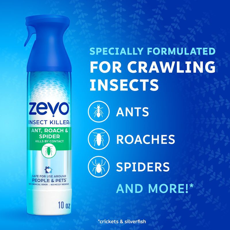 slide 4 of 9, Zevo Ant Roach & Spider Crawling Insect Spray - 10oz, 10 oz