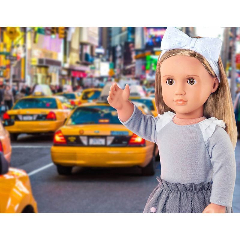 slide 2 of 4, Our Generation Bina with Pom Pom Skirt 18" Fashion Doll: Blonde Hair, Green Eyes, Outfit & Accessories Set, 1 ct