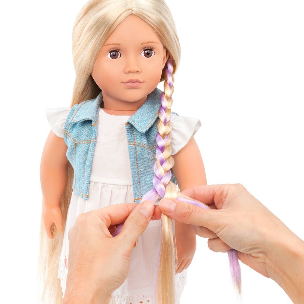 slide 4 of 8, Our Generation Phoebe with Hair Clips & Styling Book 18" Hair Grow Doll, 1 ct
