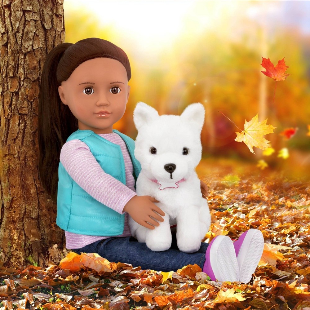 slide 2 of 5, Our Generation Cassie and Pet Samoyed 18" Doll & Pet Plush Dog Set, 1 ct