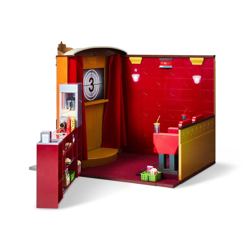 slide 7 of 11, Our Generation Movie Theater Playset with Electronics for 18" Dolls - OG Cinema, 1 ct