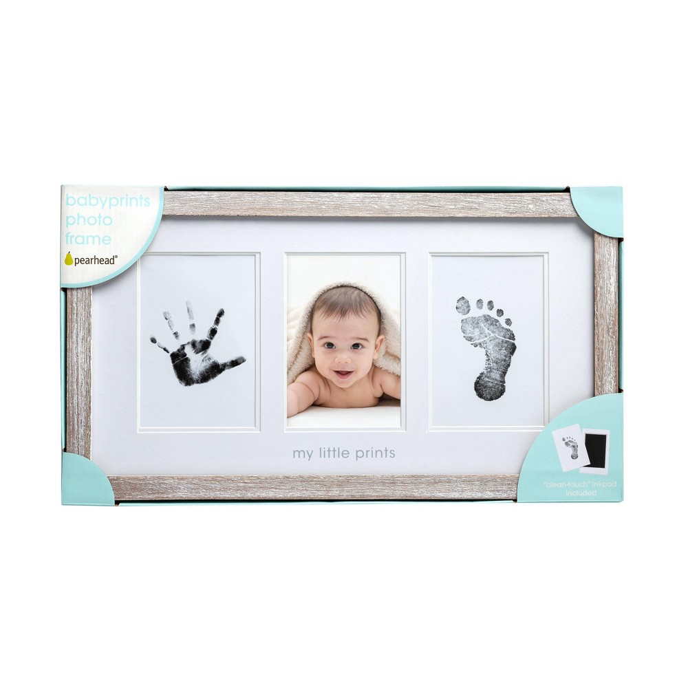 slide 6 of 6, Pearhead Babyprints Photo Frame and Clean Touch Ink Pad, Distressed, 1 ct