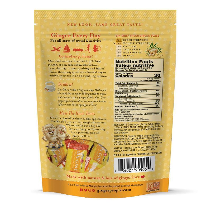 slide 3 of 3, The Ginger People Gin - Gins Hard Candy - 3oz, 3 oz