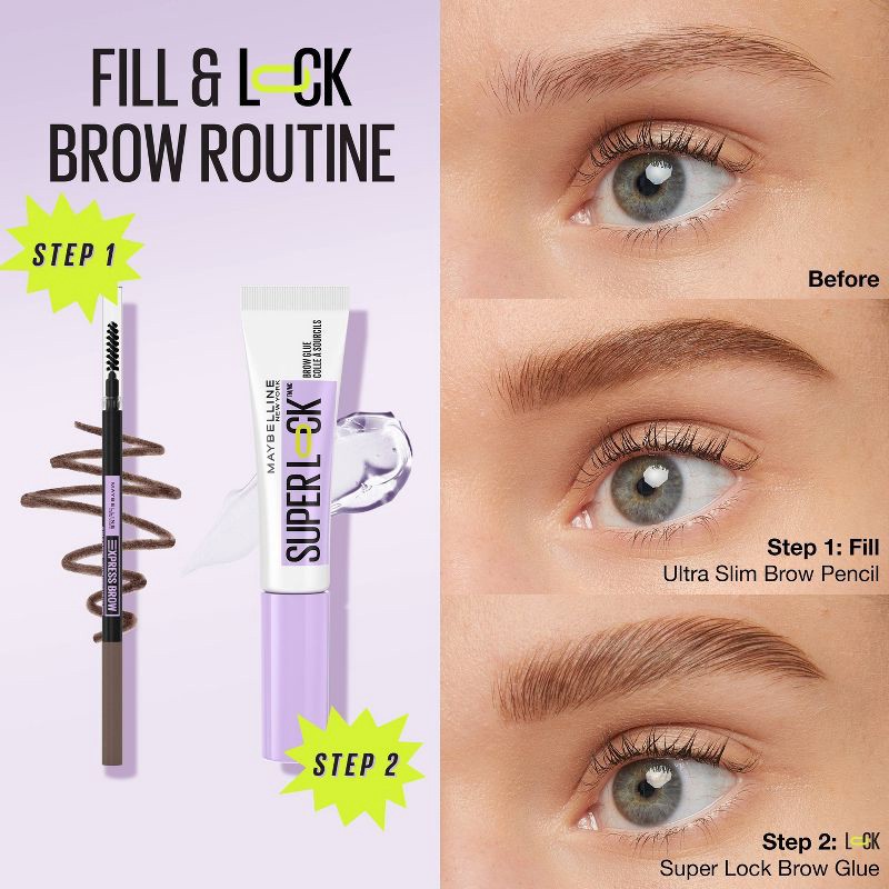 slide 4 of 8, Maybelline Express Brow Ultra Slim Eyebrow Pencil - Medium Brown - 0.003oz, 0.003 oz