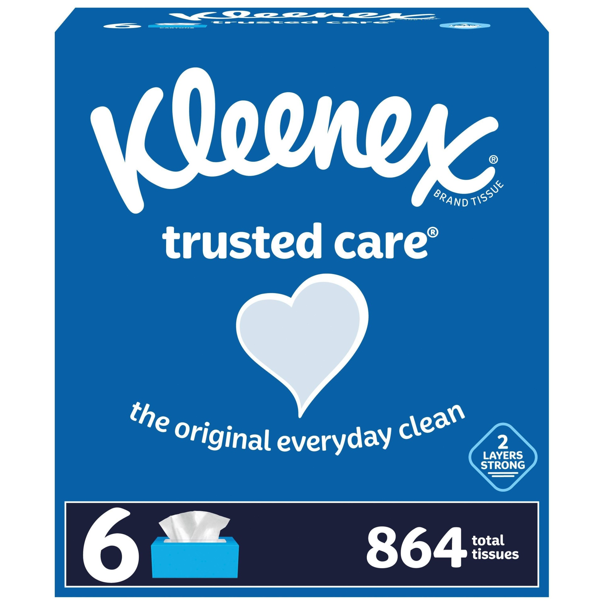 slide 1 of 10, Kleenex Trusted Care Facial Tissue, 6 ct, 144 ct