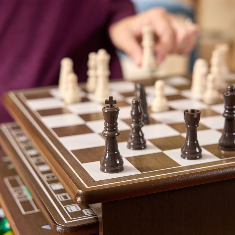 slide 4 of 11, Game Gallery 12 Classic Games in Wooden Storage House, Styles May Vary, 1 ct