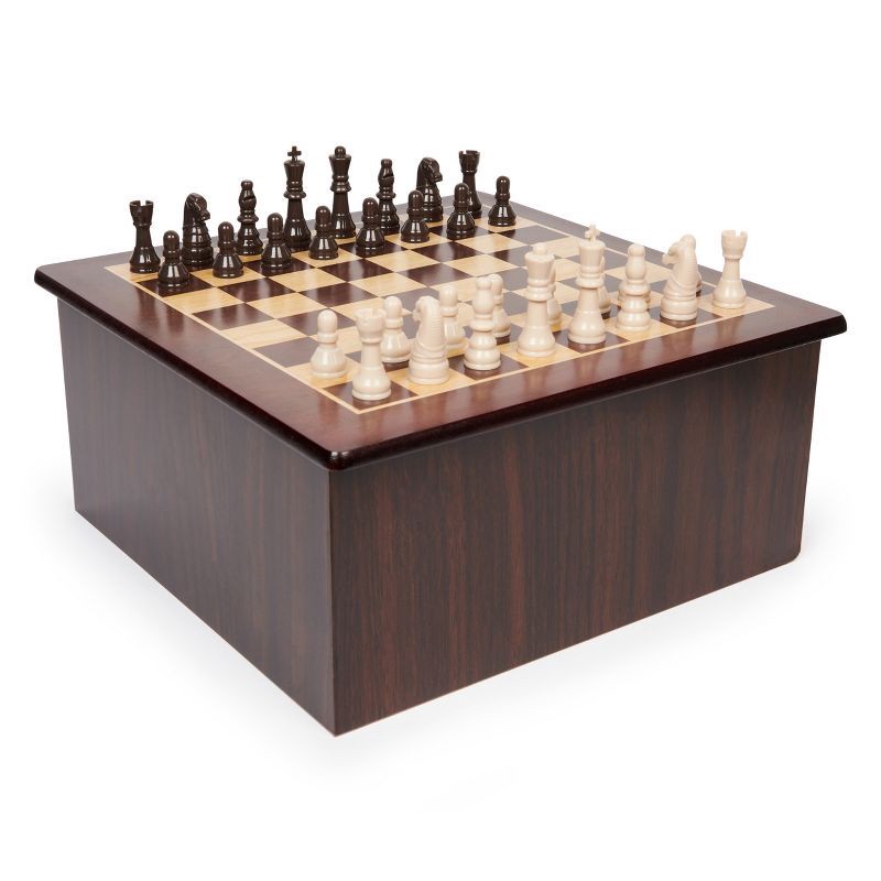 slide 10 of 11, Game Gallery 12 Classic Games in Wooden Storage House, Styles May Vary, 1 ct