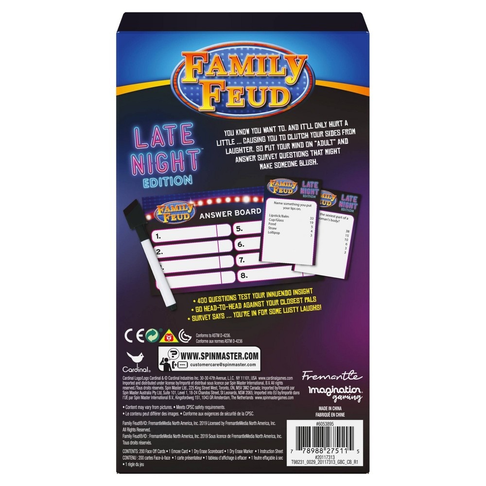 slide 8 of 8, Cardinal Family Feud Late Night Edition Board Game, 1 ct