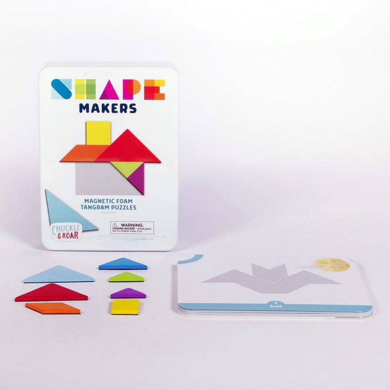slide 3 of 8, Chuckle & Roar Shape Makers Magnetic Foam Tangrams Game, 1 ct