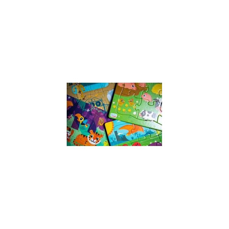 slide 3 of 8, Chuckle & Roar Tray Kids Puzzles 4pk, 4 ct