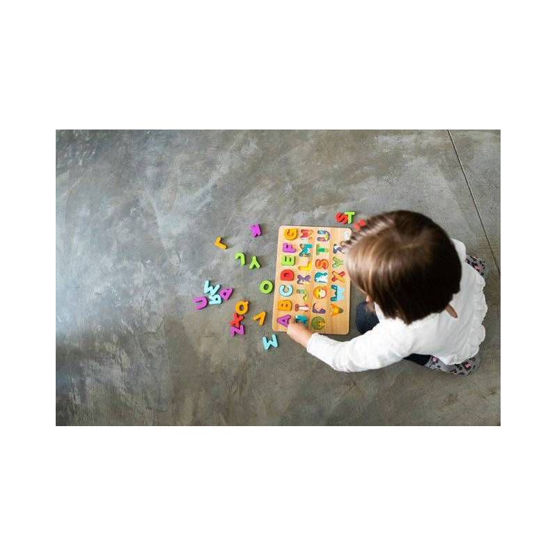 slide 2 of 7, Chuckle & Roar ABC's & 123s Wood Kids Puzzle Set 36pc, 36 ct