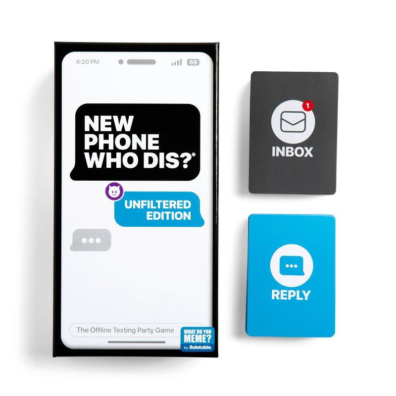 slide 2 of 9, New Phone Who Dis? Game by What Do You Meme?: Card Games for Creative Thinking Party, 3+ Players, 30-90 Min Play, 1 ct