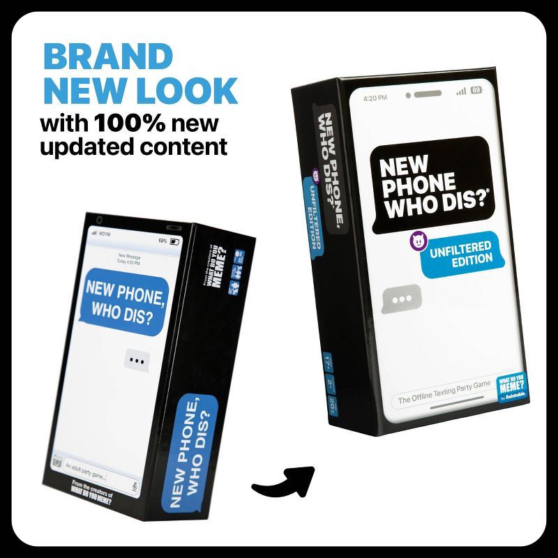 slide 3 of 9, New Phone Who Dis? Game by What Do You Meme?: Card Games for Creative Thinking Party, 3+ Players, 30-90 Min Play, 1 ct