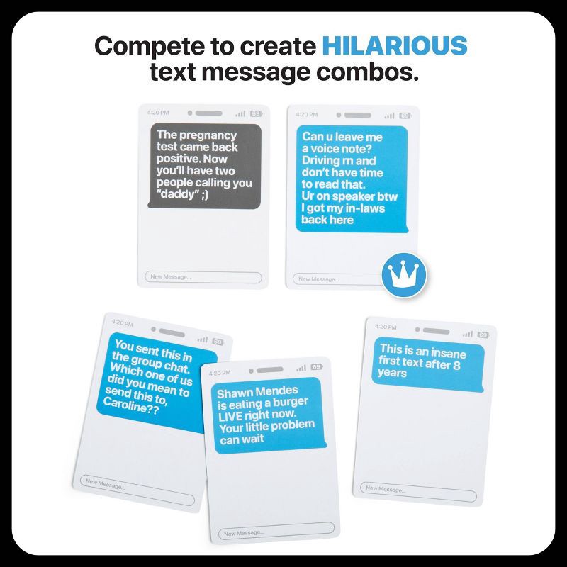 slide 5 of 9, New Phone Who Dis? Game by What Do You Meme?: Card Games for Creative Thinking Party, 3+ Players, 30-90 Min Play, 1 ct