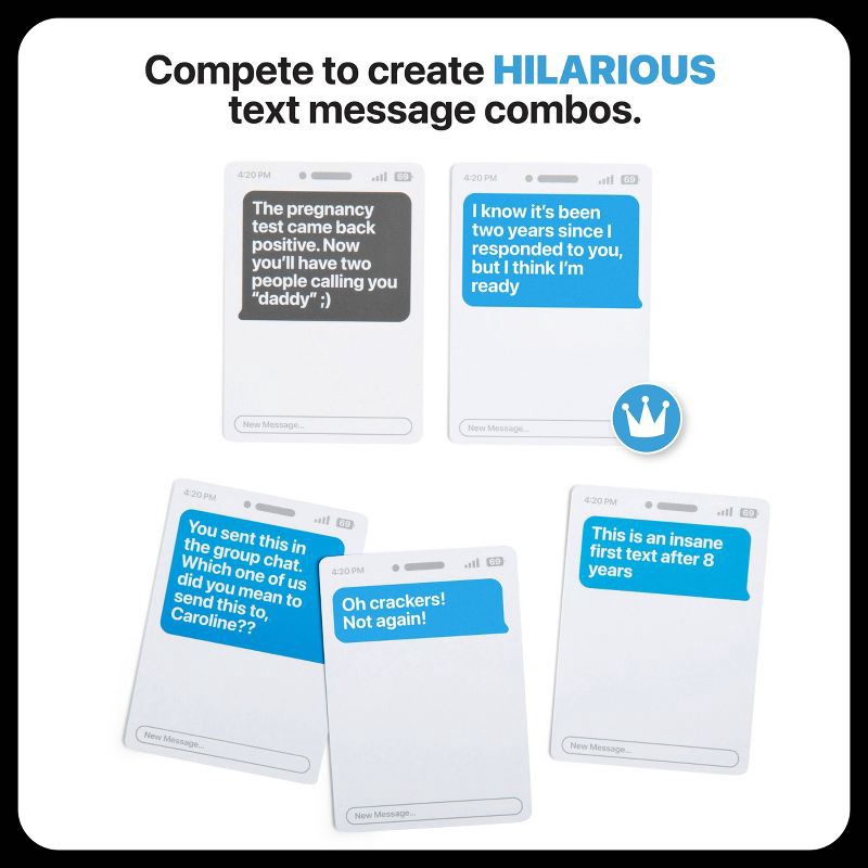 slide 4 of 6, New Phone Who Dis? Game by What Do You Meme?: Card Games for Creative Thinking Party, 3+ Players, 30-90 Min Play, 1 ct