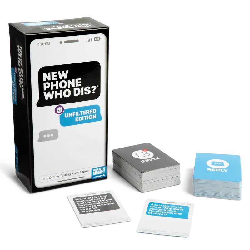 slide 9 of 9, New Phone Who Dis? Game by What Do You Meme?: Card Games for Creative Thinking Party, 3+ Players, 30-90 Min Play, 1 ct