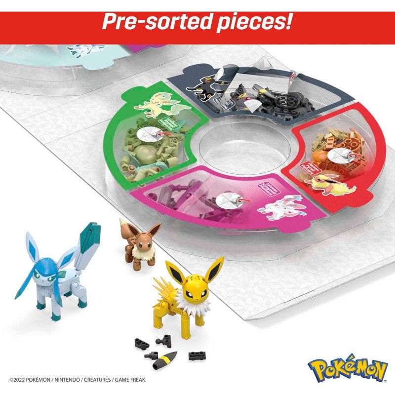 slide 4 of 6, Mega Brands MEGA Pokemon Eevee Evolution Construction Set with character figures 470pc, 470 ct