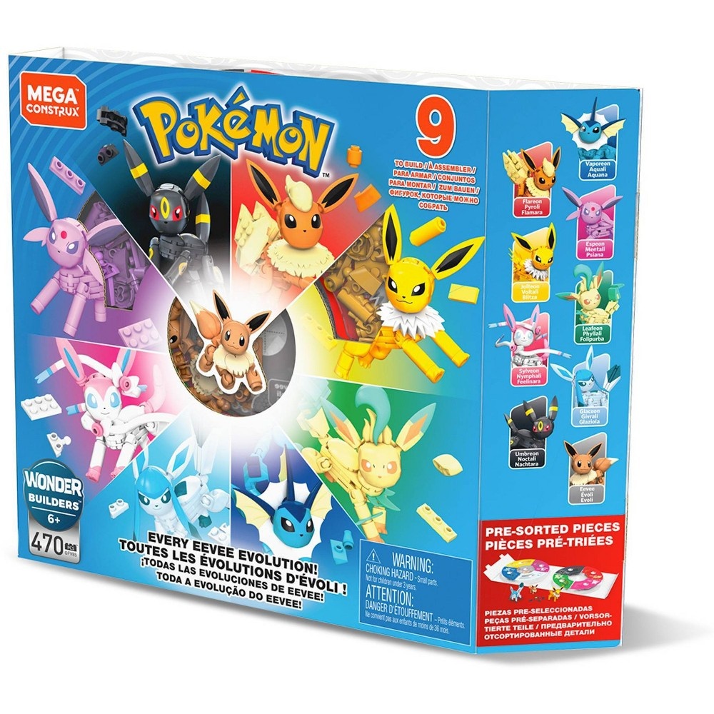 mega construx pokemon eevee evolution construction set