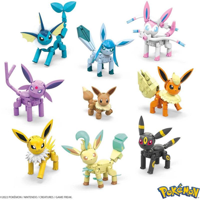 slide 5 of 6, Mega Brands MEGA Pokemon Eevee Evolution Construction Set with character figures 470pc, 470 ct