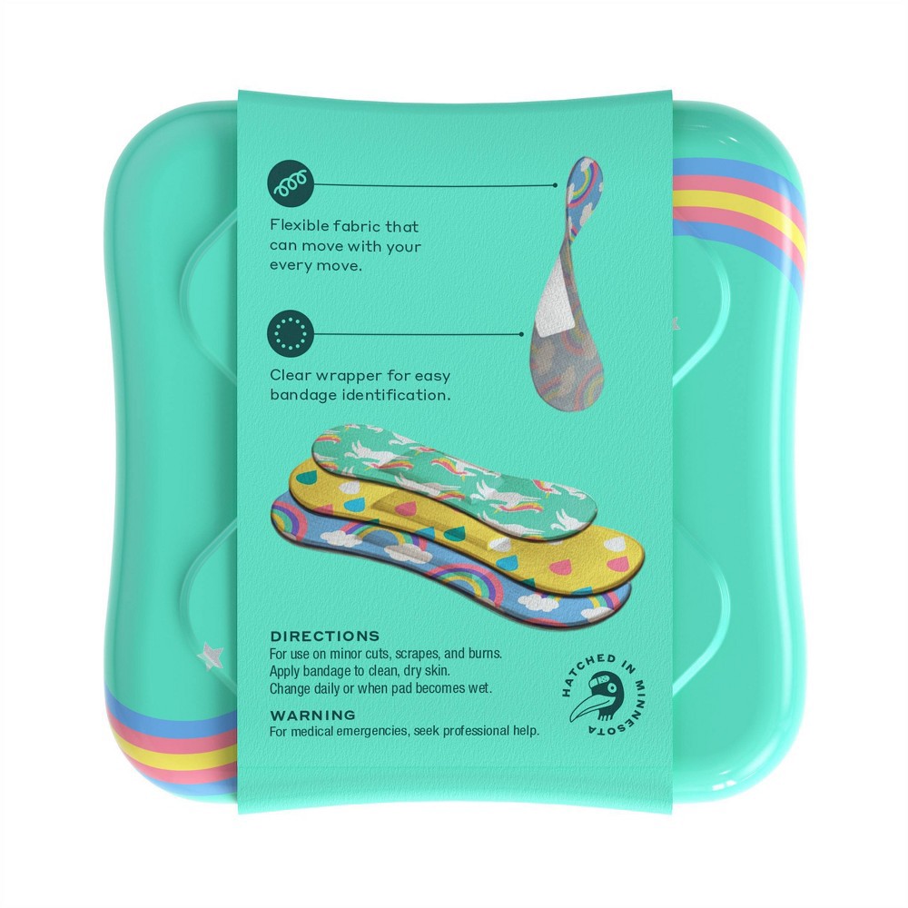 slide 3 of 6, Welly Assorted Rainbow and Unicorn Flex Fabric Bandages - 48ct, 48 ct