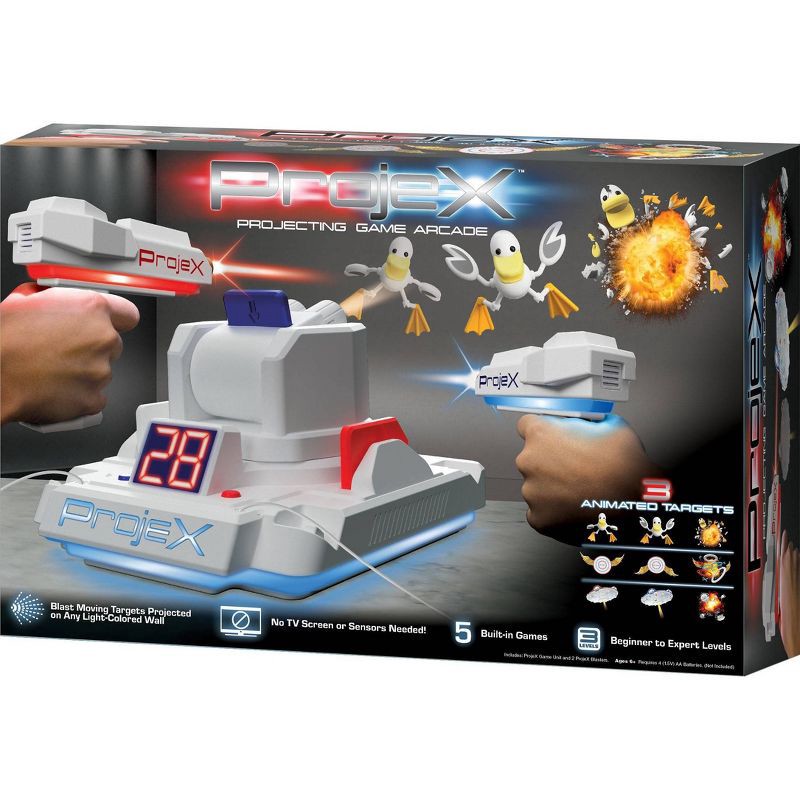 slide 9 of 15, ProjeX Image Projecting Arcade Game: Interactive Laser Tag Toy Blasters for Social Skills Development, 1 ct