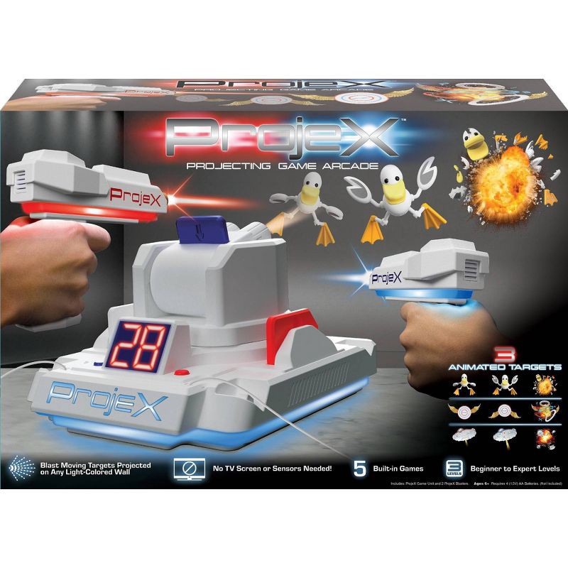 slide 10 of 15, ProjeX Image Projecting Arcade Game: Interactive Laser Tag Toy Blasters for Social Skills Development, 1 ct
