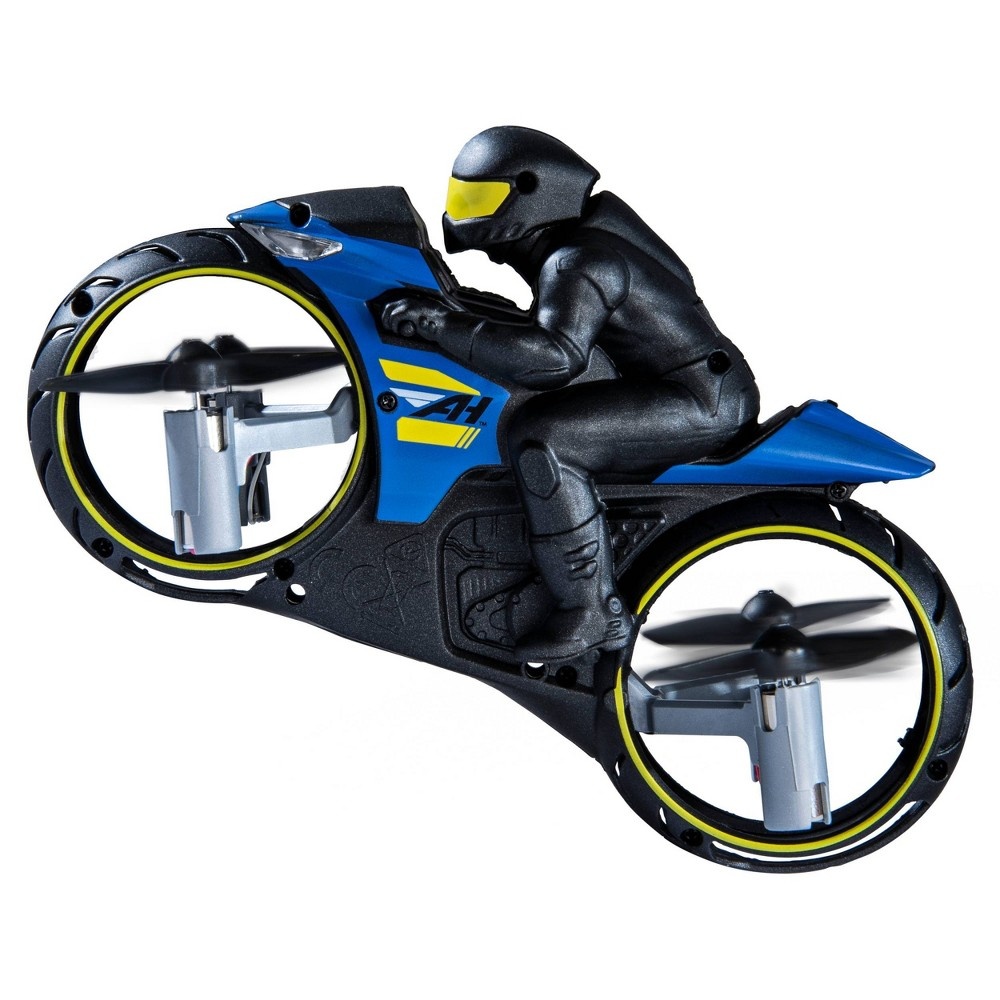 slide 4 of 8, Air Hogs Flight Rider 2-in-1 Remote Control Stunt Motorcycle for Ground and Air, 1 ct