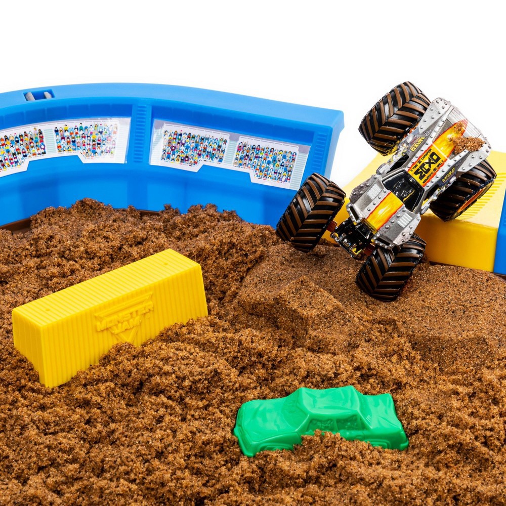 slide 4 of 9, Monster Jam Monster Dirt Arena 24" Playset with Exclusive 1:64 Scale Die-Cast Monster Jam Truck, 1 ct