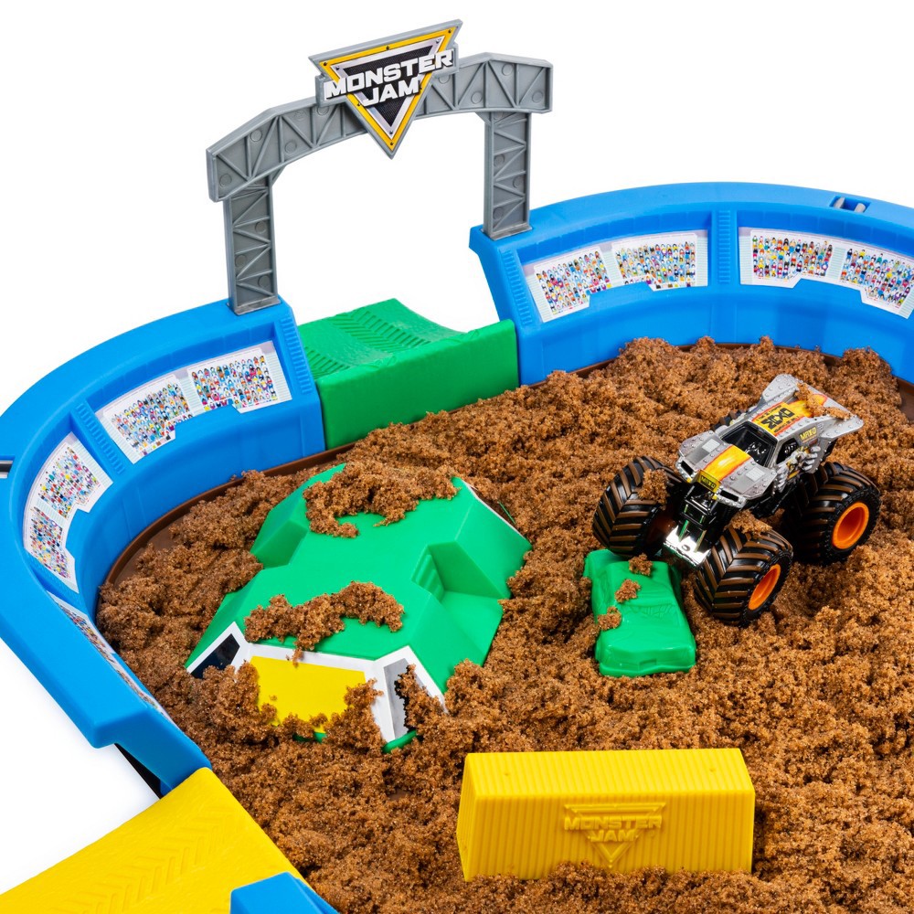 slide 6 of 9, Monster Jam Monster Dirt Arena 24" Playset with Exclusive 1:64 Scale Die-Cast Monster Jam Truck, 1 ct