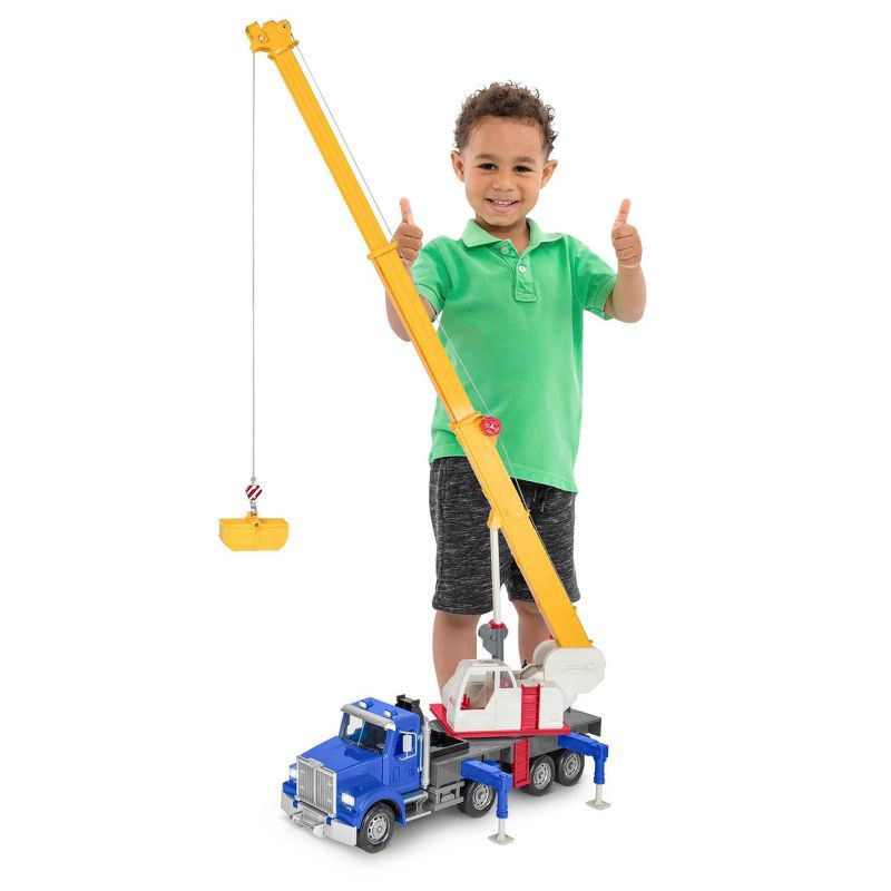 slide 2 of 9, DRIVEN by Battat Jumbo Crane Truck - Large Toy Crane Truck with Movable Parts, 1 ct