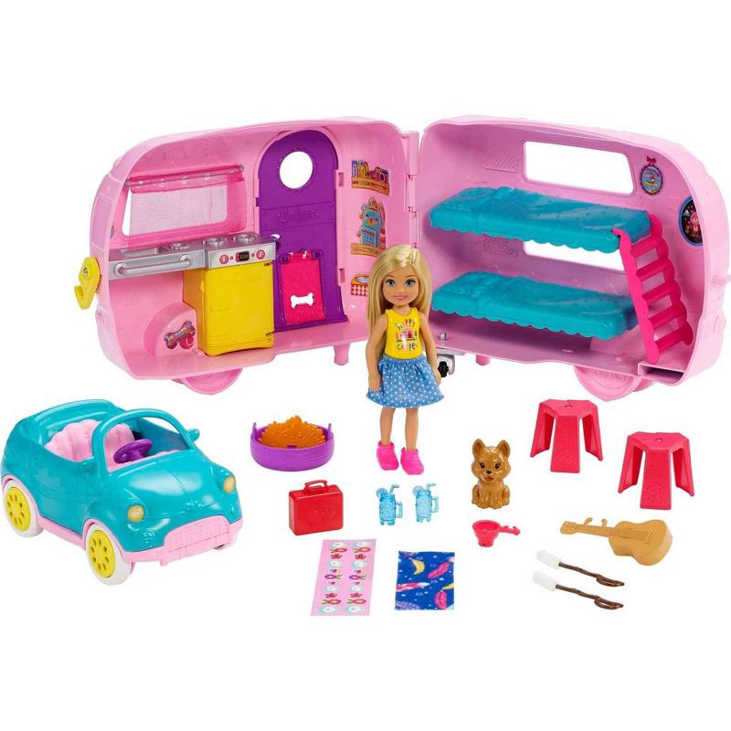 slide 1 of 6, Barbie Club Chelsea Camper Playset and Accessories, 1 ct